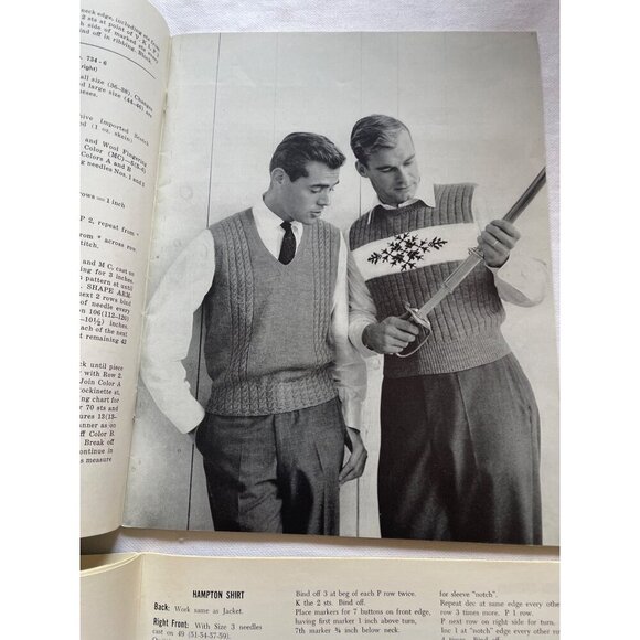 Vintage Columbia Minerva Mens Knitting Pattern Books Vol 124 & 798 For Classic S - Picture 6 of 14